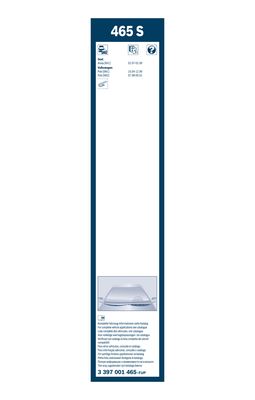 Image de Balai d'essuie-glace - BOSCH - 3 397 001 465