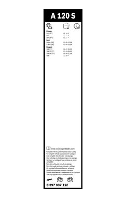 Picture of BOSCH - 3 397 007 120 - Wiper Blade (Window Cleaning)