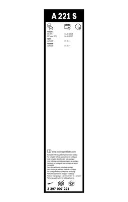 Picture of BOSCH - 3 397 007 221 - Wiper Blade (Window Cleaning)