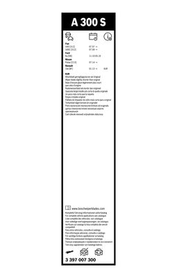 Picture of BOSCH - 3 397 007 300 - Wiper Blade (Window Cleaning)