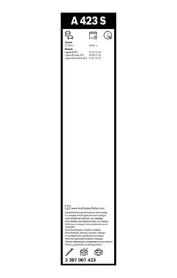 Picture of BOSCH - 3 397 007 423 - Wiper Blade (Window Cleaning)