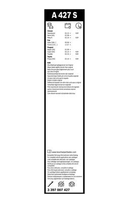 Picture of BOSCH - 3 397 007 427 - Wiper Blade (Window Cleaning)