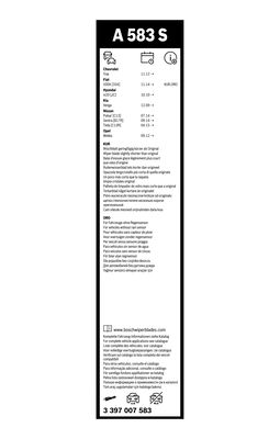 Image de Balai d'essuie-glace - BOSCH - 3 397 007 583