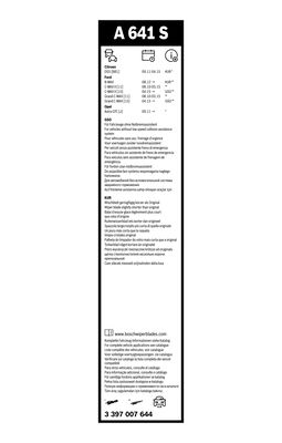 Image de Balai d'essuie-glace - BOSCH - 3 397 007 644