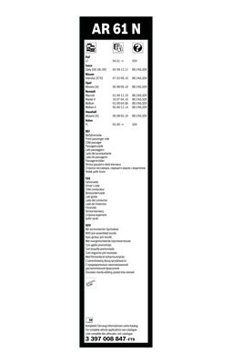 Picture of BOSCH - 3 397 008 847 - Wiper Blade (Window Cleaning)