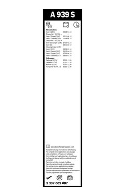Picture of BOSCH - 3 397 009 087 - Wiper Blade (Window Cleaning)