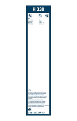 Picture of BOSCH - 3 397 011 306 - Wiper Blade (Window Cleaning)