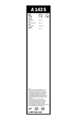 Picture of BOSCH - 3 397 014 143 - Wiper Blade (Window Cleaning)