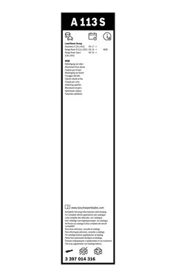 Picture of BOSCH - 3 397 014 316 - Wiper Blade (Window Cleaning)