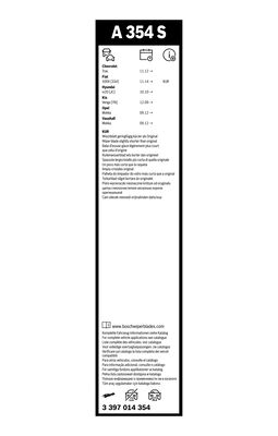 Picture of BOSCH - 3 397 014 354 - Wiper Blade (Window Cleaning)