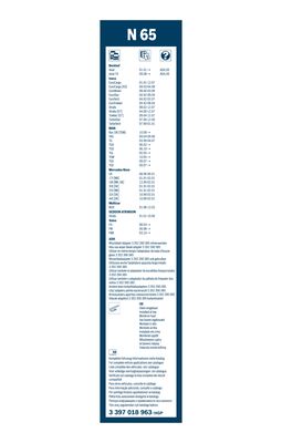 Picture of BOSCH - 3 397 018 963 - Wiper Blade (Window Cleaning)