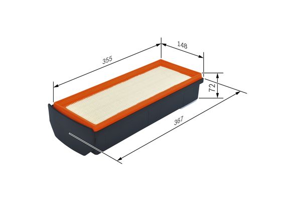 Picture of BOSCH - F 026 400 409 - Air Filter (Air Supply)