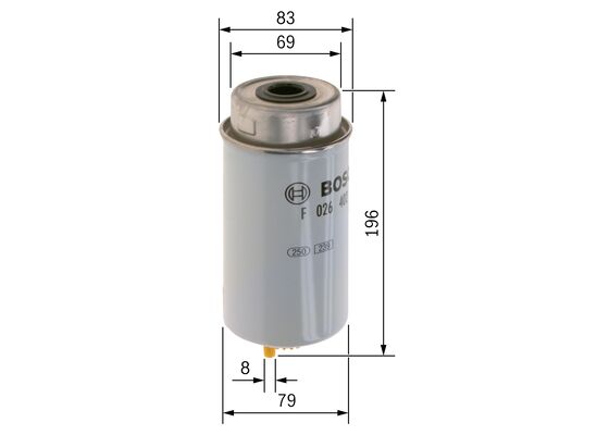 Picture of BOSCH - F 026 402 040 - Fuel filter (Fuel Supply System)