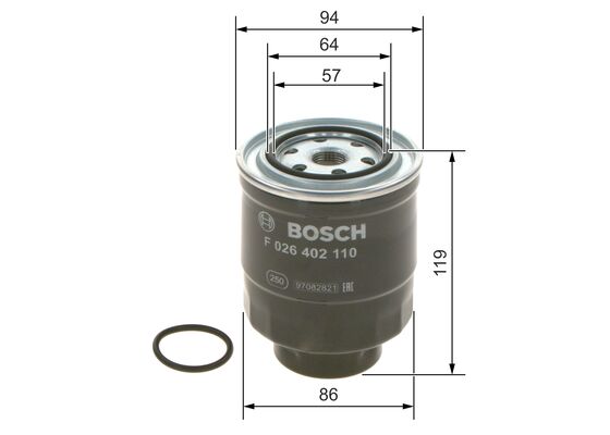 Picture of BOSCH - F 026 402 110 - Fuel filter (Fuel Supply System)