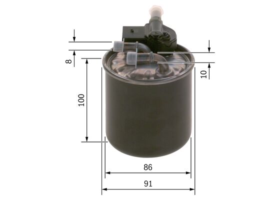 Picture of BOSCH - F 026 402 843 - Fuel filter (Fuel Supply System)