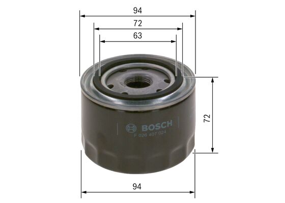 Picture of BOSCH - F 026 407 024 - Oil Filter (Lubrication)