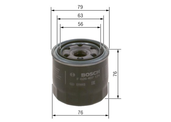 Picture of BOSCH - F 026 407 124 - Oil Filter (Lubrication)