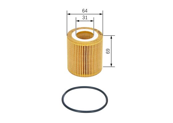 Picture of BOSCH - F 026 407 177 - Oil Filter (Lubrication)