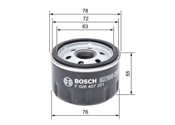 Picture of Oil Filter - BOSCH - F 026 407 251