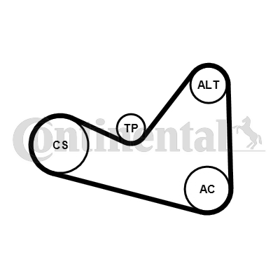 PK KAIŠ - SET ZA ZAMENU - CONTINENTAL CTAM - 6PK1050K3