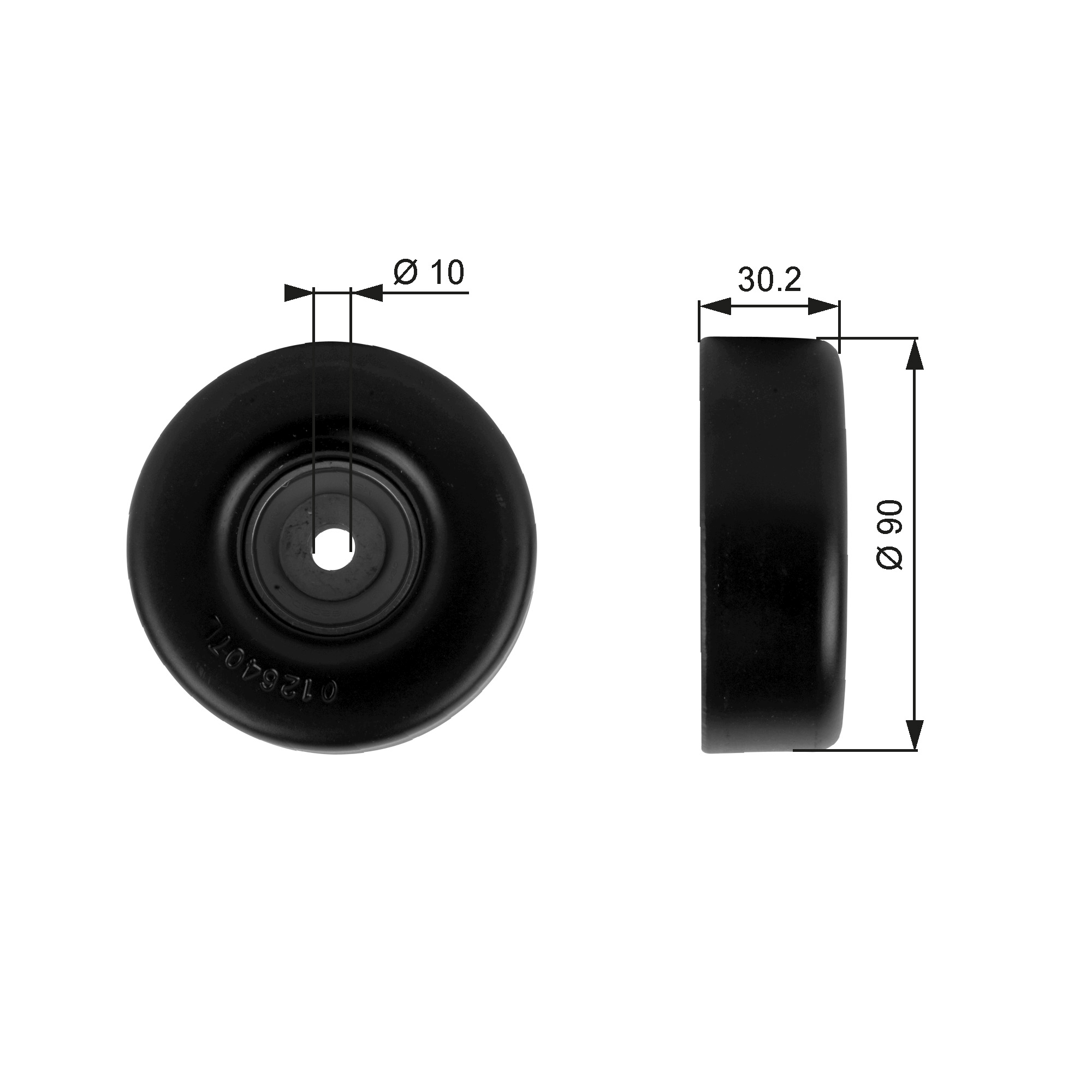 Slika GATES - T38042 - Usmeravajući/vodeći točkić, klinasti rebrasti kaiš (Kaišni prenos)