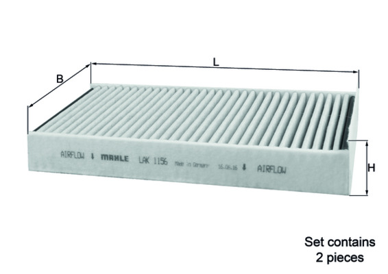 KNECHT - LAK 1156/S - Filter, vazduh unutrašnjeg prostora (Grejanje/ventilacija)