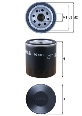 KNECHT - OC 1291 - Filter za ulje (Podmazivanje)