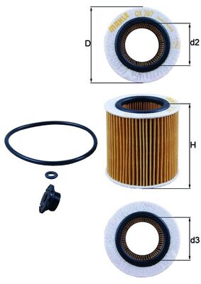 KNECHT - OX 387D1 - Filter za ulje (Podmazivanje)