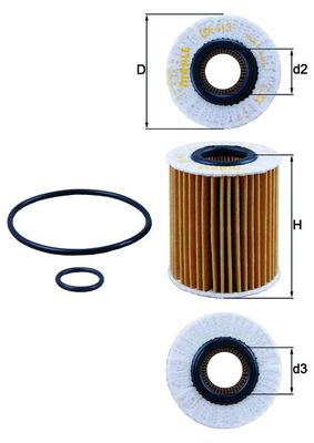 Slika KNECHT - OX 413D1 - Filter za ulje (Podmazivanje)