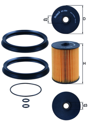 KNECHT - KX 504D - Filter za gorivo (Sistem za dovod goriva)