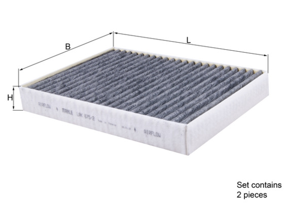 KNECHT - LAK 675/2/S - Filter, vazduh unutrašnjeg prostora (Grejanje/ventilacija)