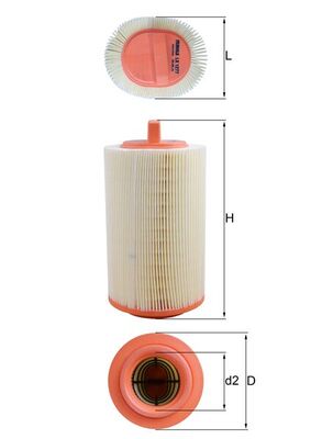 KNECHT - LX 1277 - Filter za vazduh (Sistem za dovod vazduha)