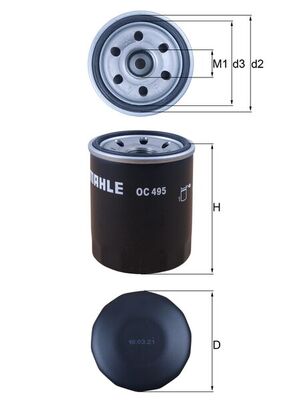 KNECHT - OC 495 - Filter za ulje (Podmazivanje)