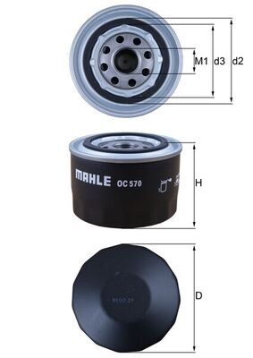 KNECHT - OC 570 - Filter za ulje (Podmazivanje)