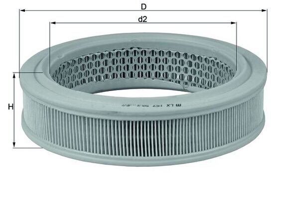 KNECHT - LX 157 - Filter za vazduh (Sistem za dovod vazduha)