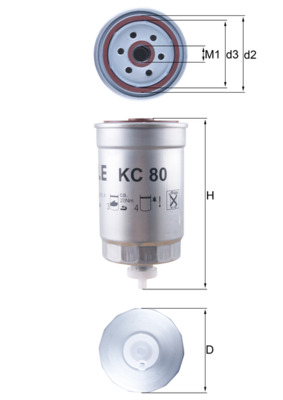 KNECHT - KC 80 - Filter za gorivo (Sistem za dovod goriva)