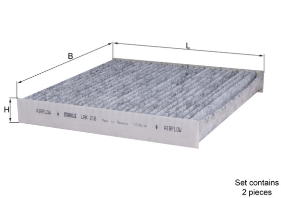 KNECHT - LAK 216 - Filter, vazduh unutrašnjeg prostora (Grejanje/ventilacija)