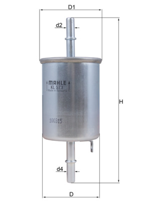 Slika KNECHT - KL 573 - Filter za gorivo (Sistem za dovod goriva)