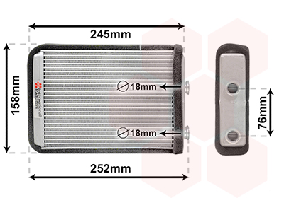 VAN WEZEL - 17006220 - Izmenjivač toplote, grejanje unutrašnjeg prostora (Grejanje/ventilacija)