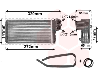 VAN WEZEL - 40006199 - Izmenjivač toplote, grejanje unutrašnjeg prostora (Grejanje/ventilacija)