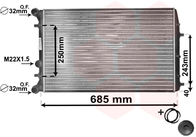 VAN WEZEL - 76002006 - Hladnjak, hlađenje motora (Hlađenje)