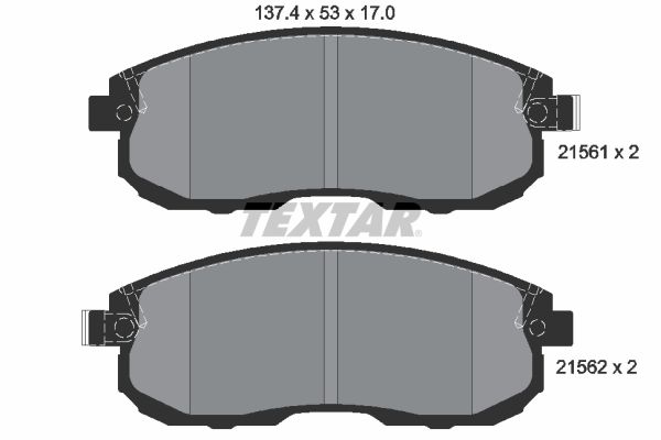 Picture of TEXTAR - 2156201 - Brake Pad Set, disc brake (Braking System)