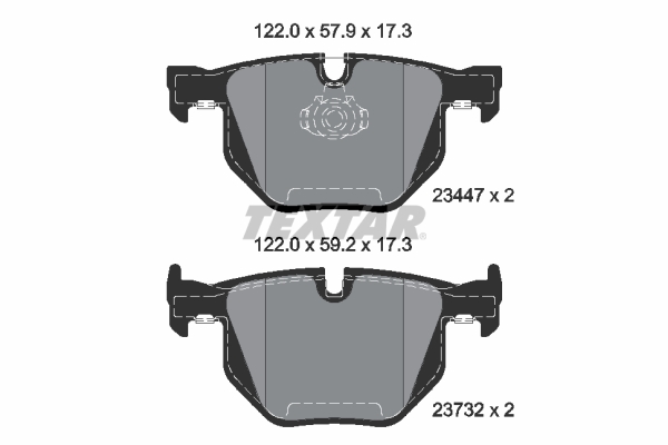 Picture of TEXTAR - 2344704 - Brake Pad Set, disc brake (Braking System)