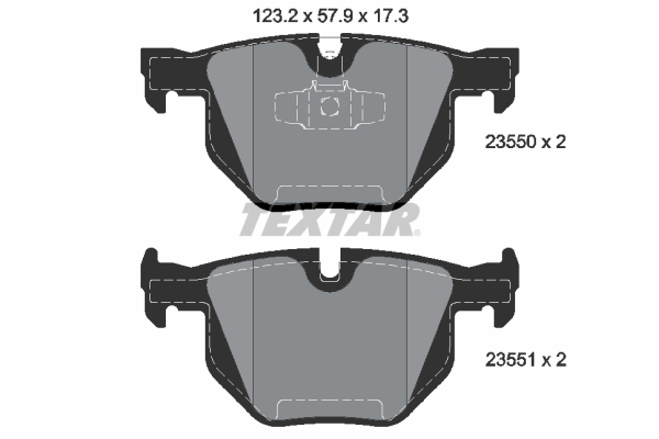 Picture of TEXTAR - 2355001 - Brake Pad Set, disc brake (Braking System)