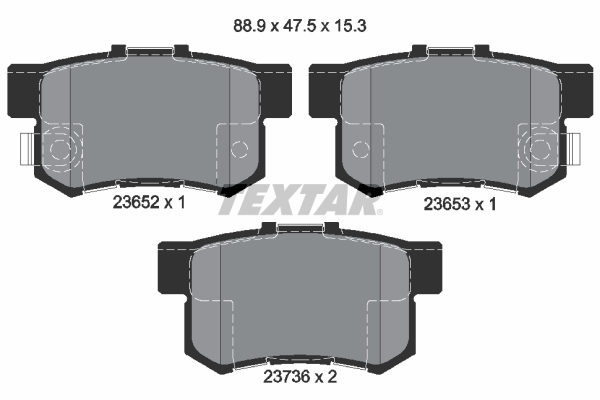Picture of TEXTAR - 2365201 - Brake Pad Set, disc brake (Brake System)