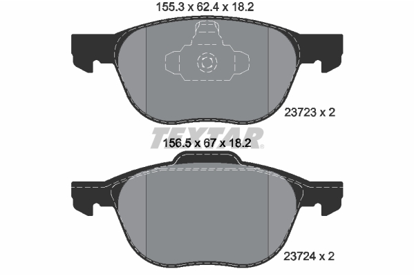 Picture of TEXTAR - 2372301 - Brake Pad Set, disc brake (Braking System)