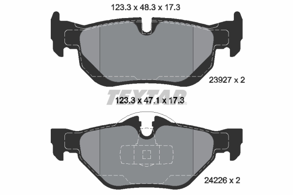 Picture of TEXTAR - 2392701 - Brake Pad Set, disc brake (Braking System)