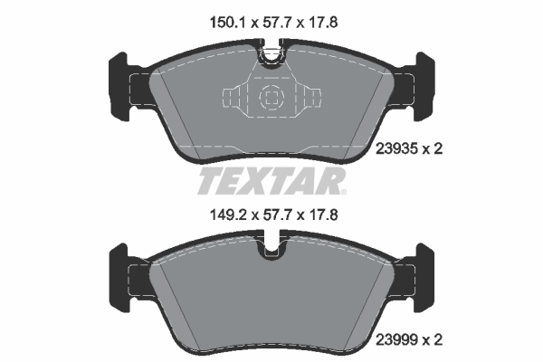 Picture of TEXTAR - 2393501 - Brake Pad Set, disc brake (Braking System)