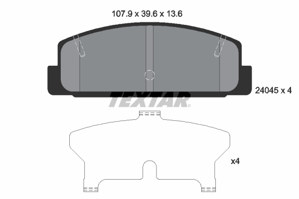 Picture of TEXTAR - 2404501 - Brake Pad Set, disc brake (Braking System)