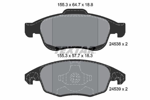 Picture of TEXTAR - 2453801 - Brake Pad Set, disc brake (Brake System)